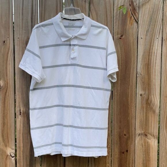 Take 50% OFF- Old Navy Striped Men’s Polo T-Shirt,Size-XL - Picture 1 of 5
